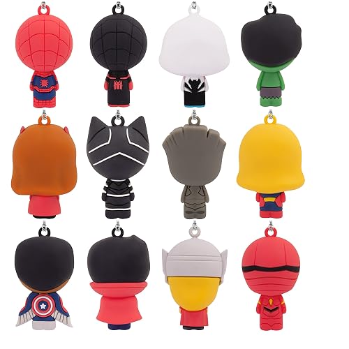 Hallmark Marvel - Juego de árbol de Navidad en Miniatura con 12 Mini Adornos, plástico