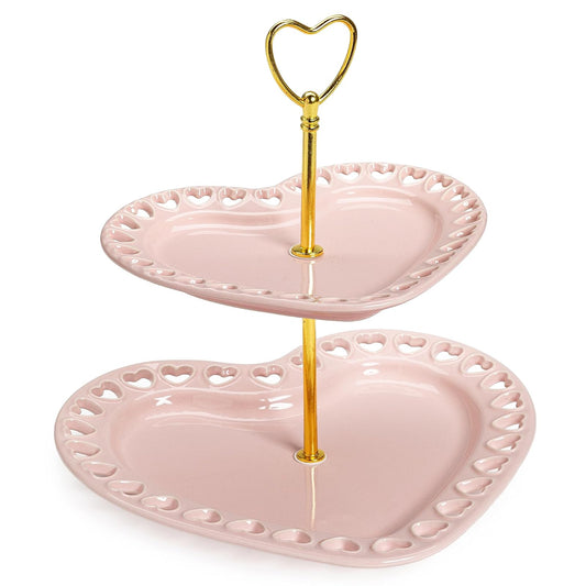 Paris Hilton PH Plato de corazón de Dos Niveles