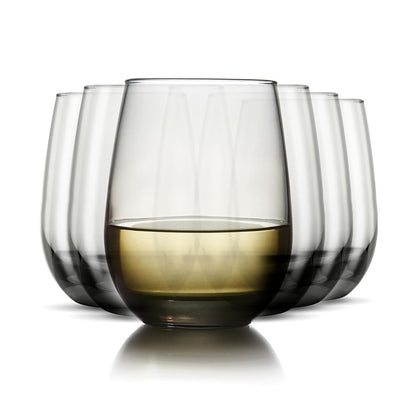 Libbey 231 Juego de 12 Copas de Vino sin Tallo, 15 oz - Humo