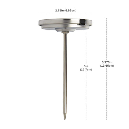 CDN IRM200 Glow ProAccurate Termómetro Resistente al Horno, para Carne y Aves de Corral, Carne/Ave, Esfera Grande, Plateado, Extra Grande, 1