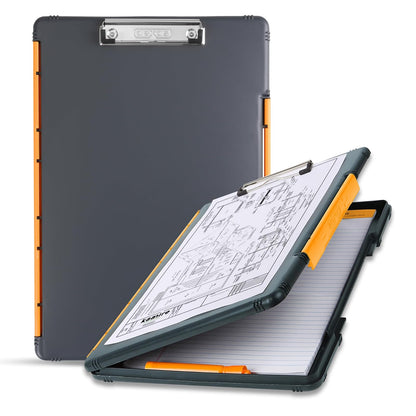 Dexas Slimcase Portapapeles Tamaño Legal con Clip - gris, naranja (Gray with Orange Clip)