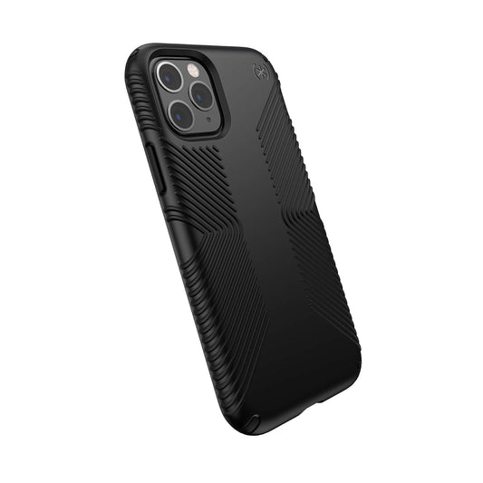 Speck Products Presidio Grip - Funda para iPhone 11 Pro, Poliuretano termoplástico, absorción de Golpes, Negro/Negro, Modelo: 129892-1050