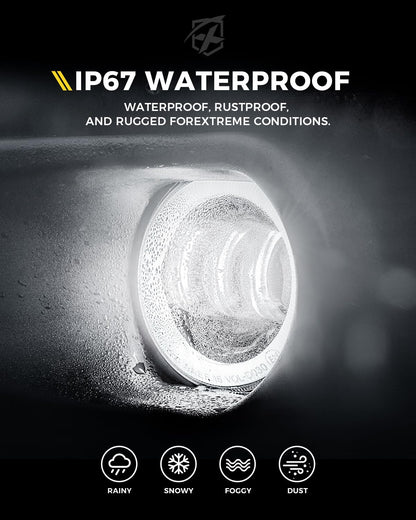 Xprite Ultra 300% luces antiniebla LED de 60 W con DRL compatibles con Jeep Wrangler JL JLU y 2020+ Gladiator JT, DOT, 6500K, Plug N Play, lámpara antiniebla de parachoques delantero con 2