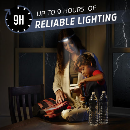 Energizer Universal+ - Faros delanteros LED (2 unidades), IPX4 resistentes al agua, luz de cabeza brillante para exteriores, camping, correr, tormenta, luz LED de supervivencia para emergencias