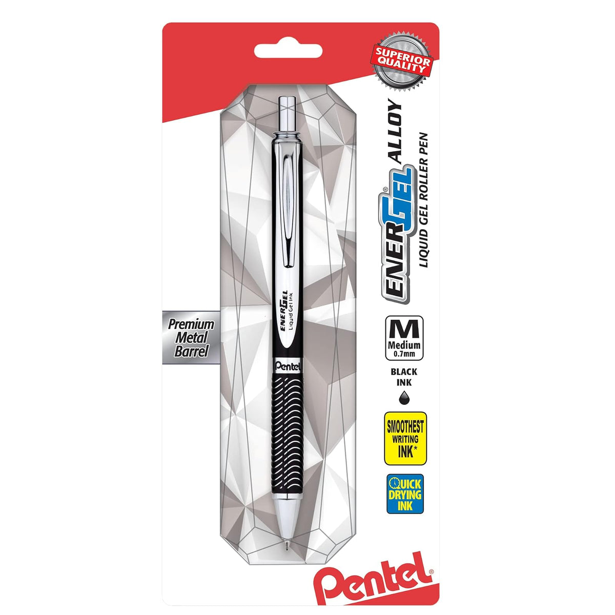 Pentel EnerGel Aleación RT Bolígrafo de Gel Líquido - Negro