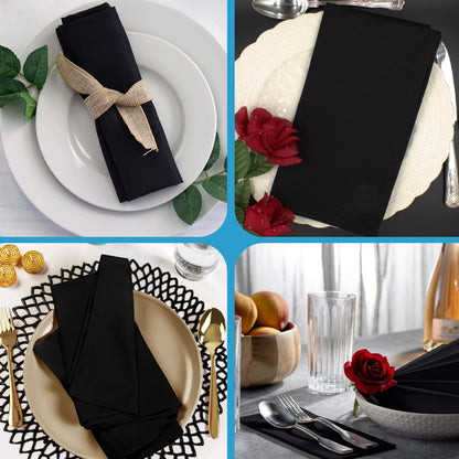 Perfectware - Servilletas de cena de 2 capas, color negro, paquete de 125 unidades