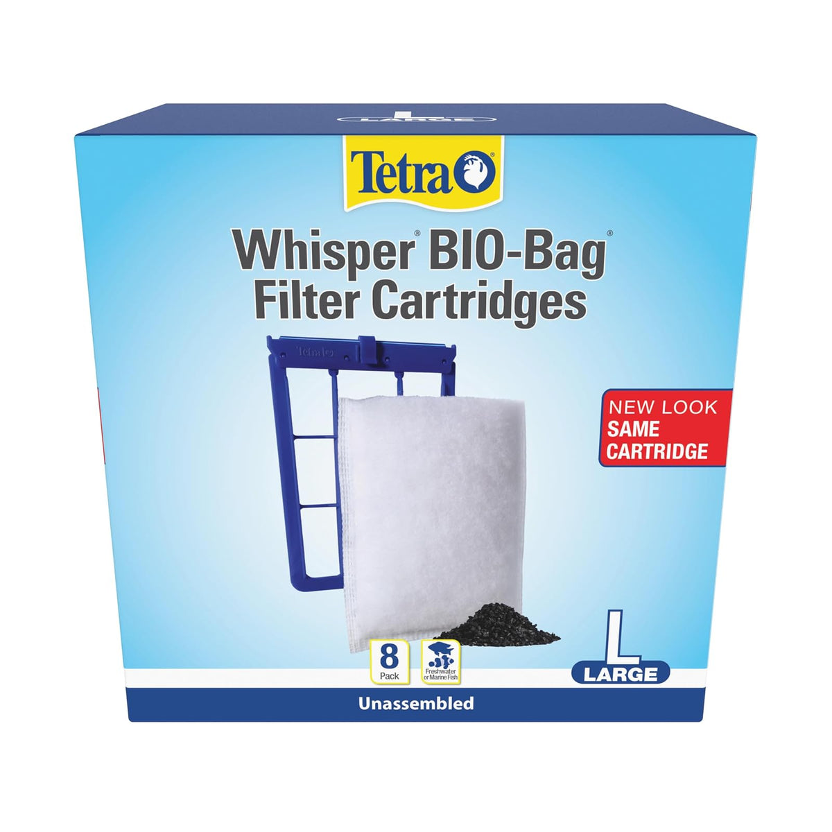 Tetra Repuesto para Filtro Whisper Bio-Bag, sin Ensamblar - Large, 8-Count - 8 unidades - Original