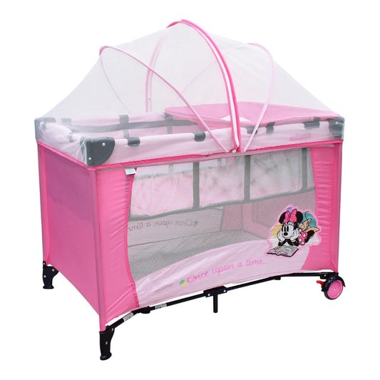 Infanti | Cuna Corral de Viaje Dinsey Modelo Minnie | Colecho de Viaje para Bebe con Mosquitero | Incluye Bolsa de Juguetes para Beb? |desde Recien Nacidos a 15kg | Color Rosa