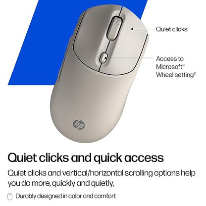 HP Mouse 400 Quiet, Inalámbrico, Silencioso, Maple (AZ7B6AA)