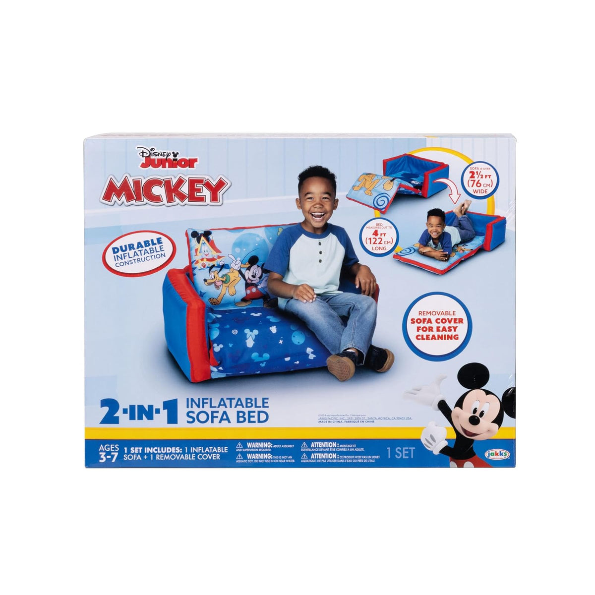 Mickey Mouse Sofá Cama Inflable 2 en 1 Plegable para Niños