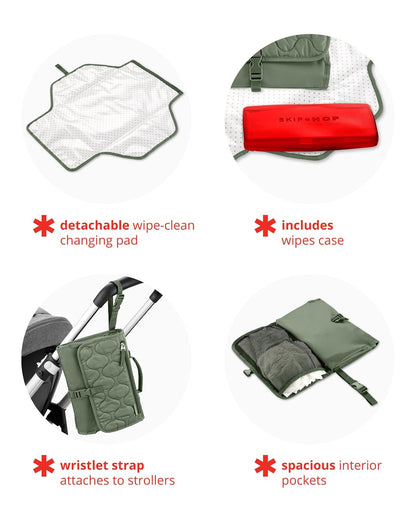 Skip Hop - Cambiador portátil para bebé, Pronto, Sage