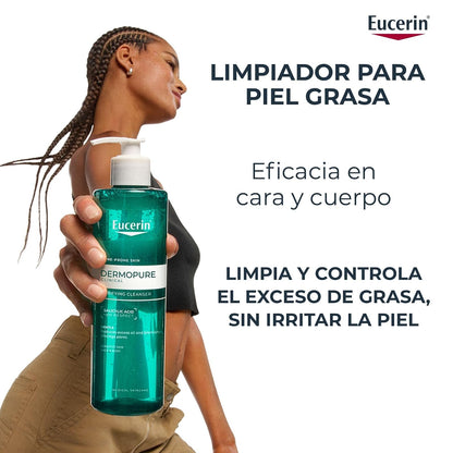 Eucerin Dermopure Gel Limpiador Facial, 200 Ml