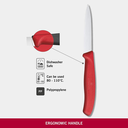 Victorinox Cuchillo para Verduras, Rojo, 8 Centímetros