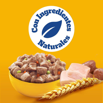 Pedigree - Sobres para Perro Cachorro, Raza Pequeña, Pollo y Vegetales, Nutrición para tu Mascota, Proteínas y Fibras, 24 Sobres