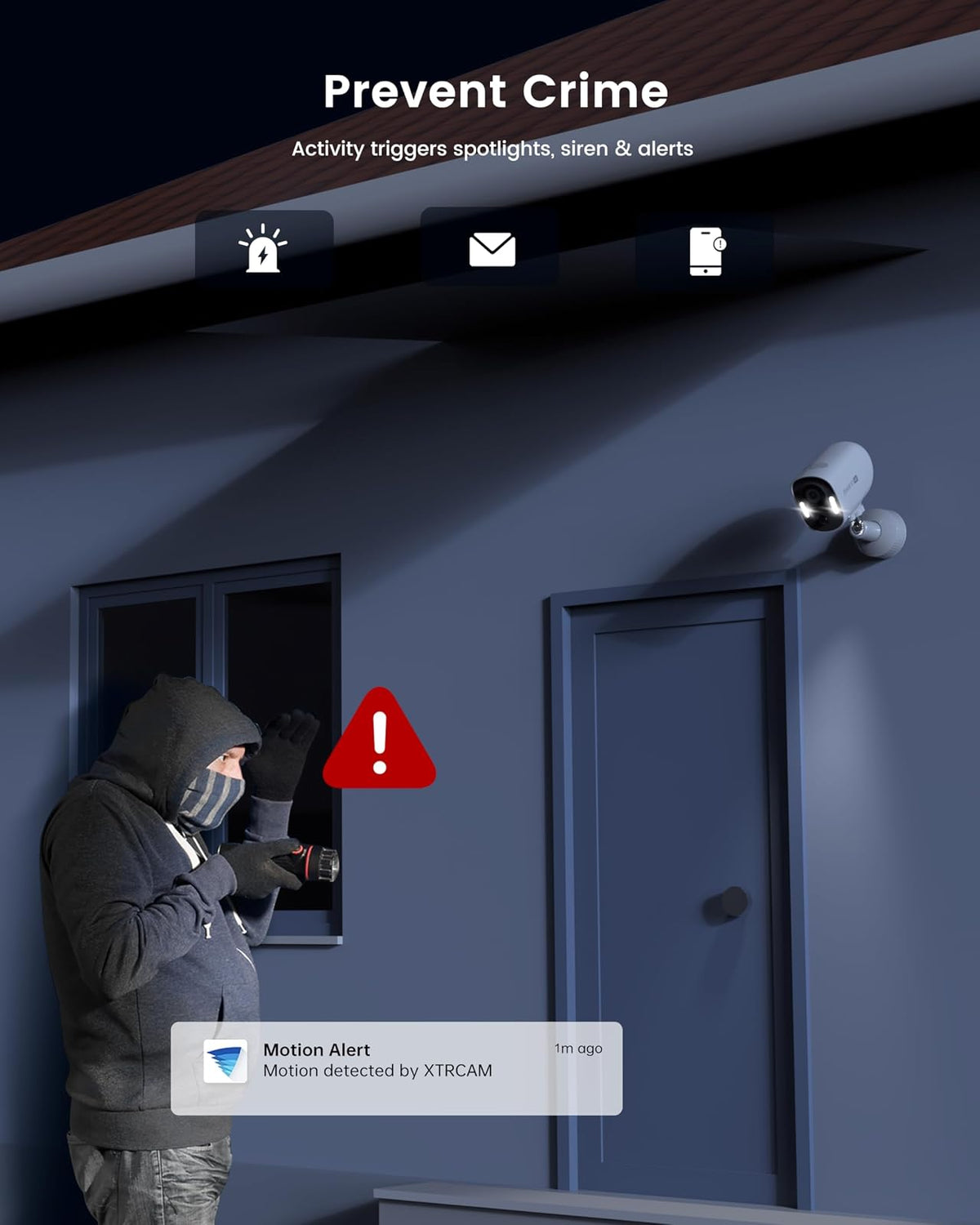 Swann Xtreem - Cámara de Seguridad inalámbrica 4K, cámara inalámbrica con Micro SD de 32 GB y Almacenamiento en la Nube, vigilancia Interior y Exterior, Ideal para Monitor de bebé y hogar,