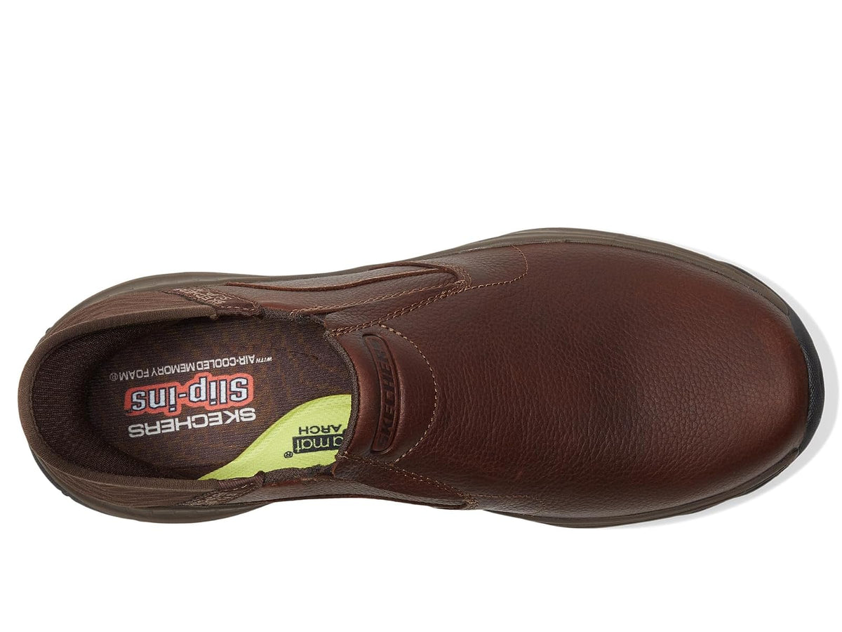 Skechers Manos Libres Slip-Ins Relajado Fit®: Craster - Lanigan para Hombres, Mocasines, Invierno, Sólido, Talla 43-44, Cuero, Zapato Deslizante, 204847