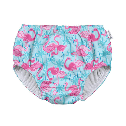 i play. by green sprouts Pañal de Natación Reutilizable - Flamencos Aqua Palm - 18 M to 24 M