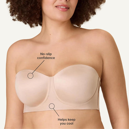 Playtex Strapless Bra, Plus-Size Bras Available, Convertible Straps, Moisture-Wicking, 4801 Sujetador Mujer