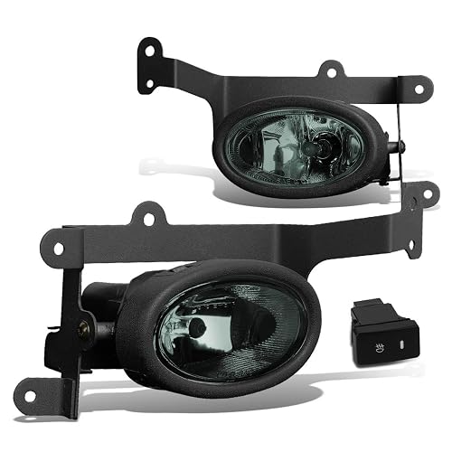 DNA Motoring FL-ZTL-119-SM Luz Antiniebla para Parachoques Delantero para Honda Civic Coupe 2006-2008, Ahumado