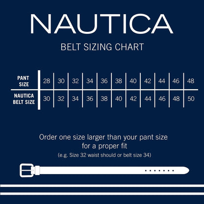Nautica Nautica Cinturón reversible para hombre con patrón de bandera Cinturón para Hombre