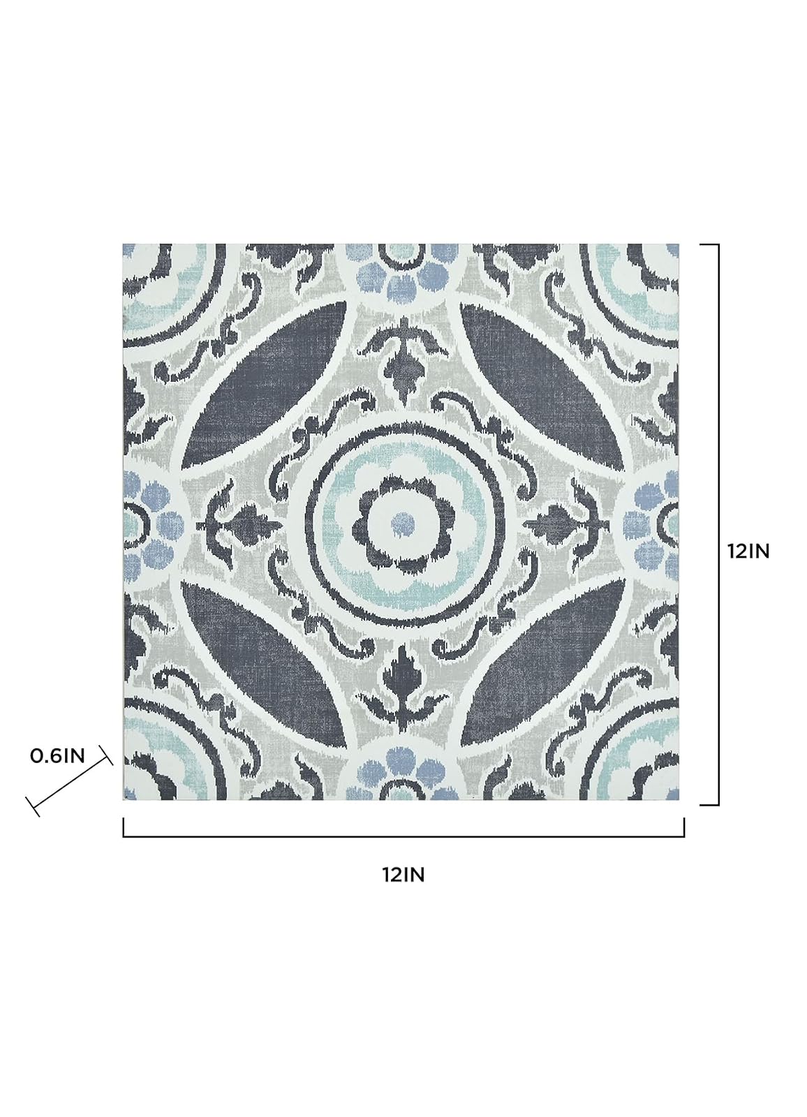 FloorPops FP2484 Sienna Peel & Stick Tiles Vinilo decorativo para piso, color azul