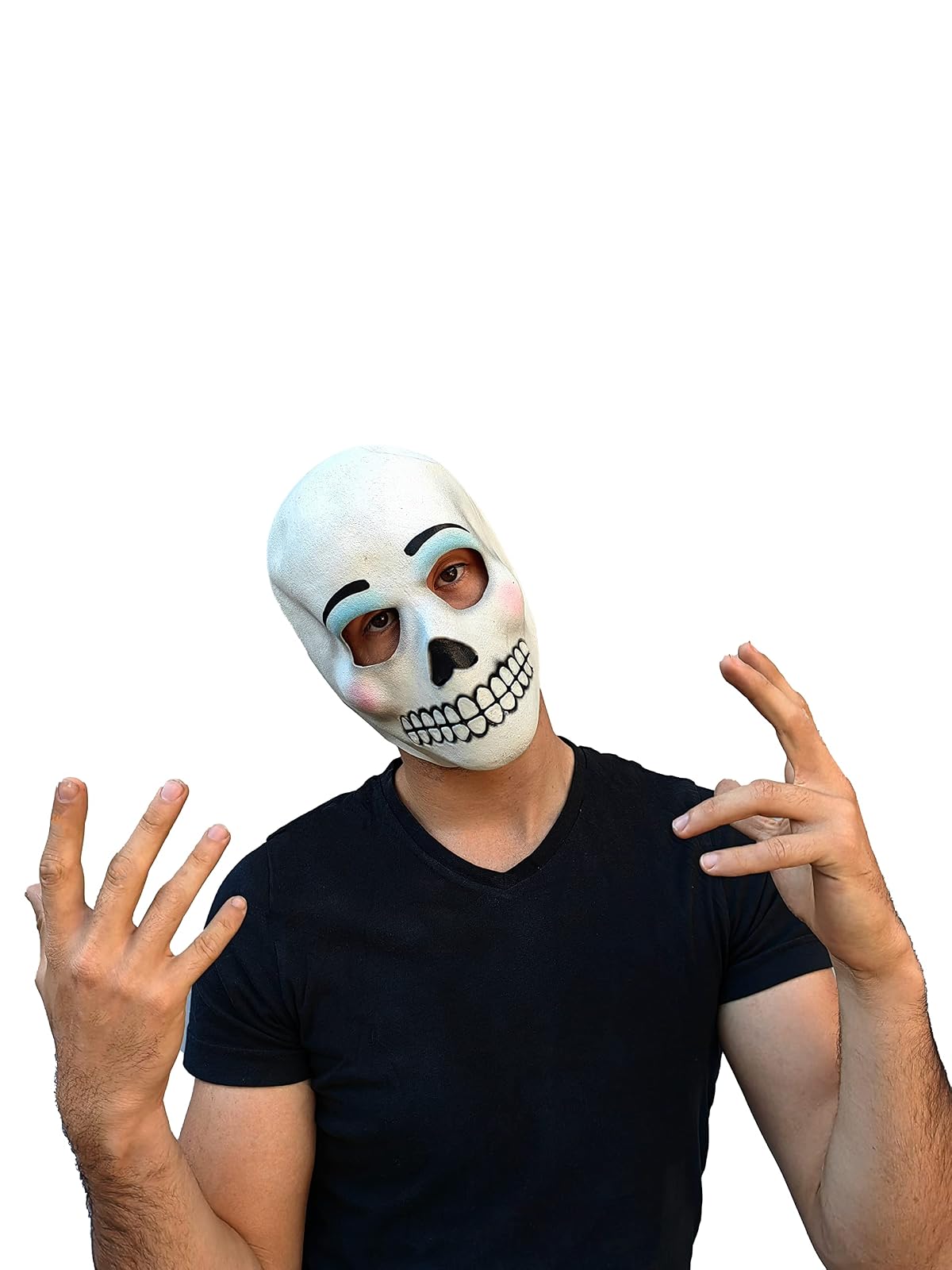 Day of the Dead: Catrin, Máscara Divertida de Calavera Mexicana, Antifaz Máscaras de Calacas Ideal para Halloween y Día de Muertos