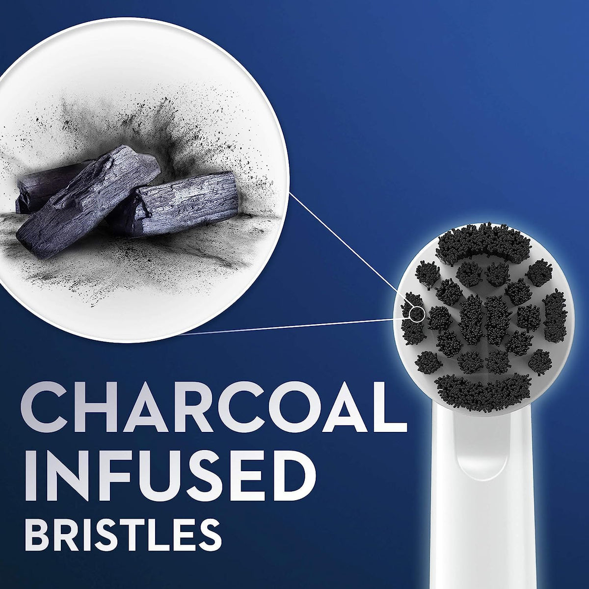 Oral-B Cabezales de repuesto para cepillo de dientes eléctrico de carbón, 3 unidades