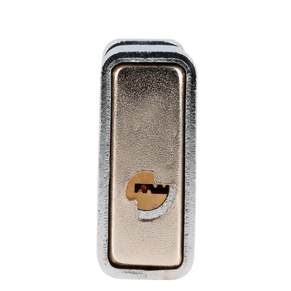 Lock L22C80QCBB Candado de acero para cortina metálica 80 mm, cromo satinado, llave de puntos