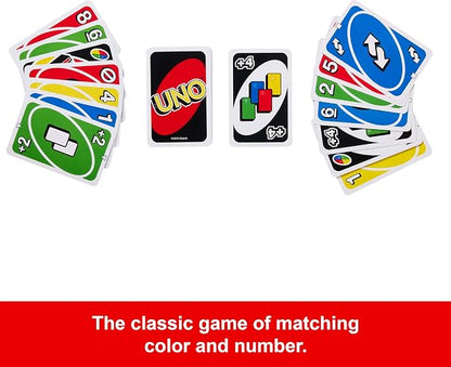 UNO Original Caja Metálica, Juego de Mesa Familiar de 2 a 10 Jugadores | Juego de cartas clásico para niños, adolescentes y noche de juegos familiares, tarjetas accesibles y personalizables para