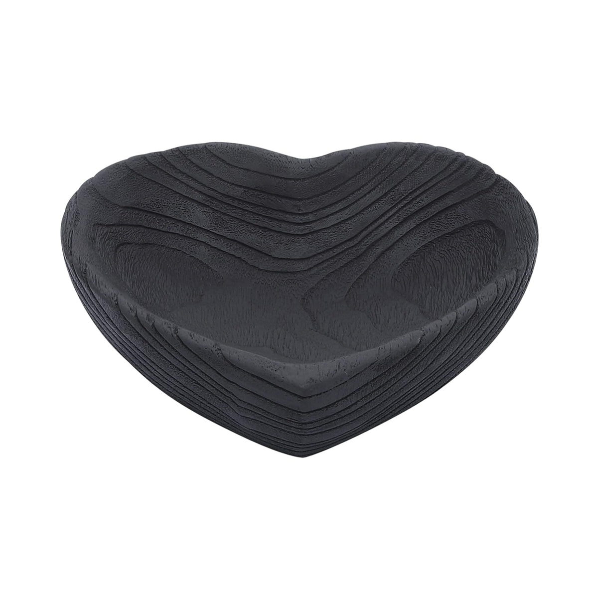 Sagebrook Home Decoración Irregular de Paulownia con Corazones de Madera para decoración de Interiores, 3 Pulgadas de Alto, Color Negro, 2 Juegos