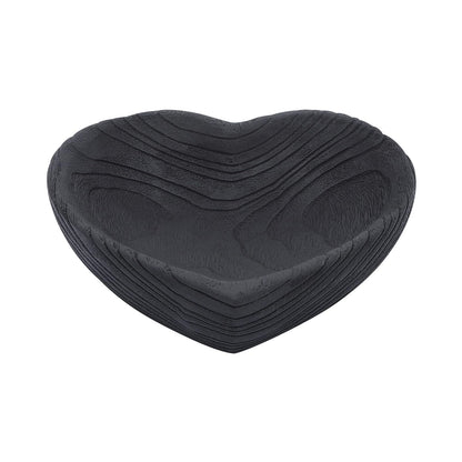 Sagebrook Home Decoración Irregular de Paulownia con Corazones de Madera para decoración de Interiores, 3 Pulgadas de Alto, Color Negro, 2 Juegos