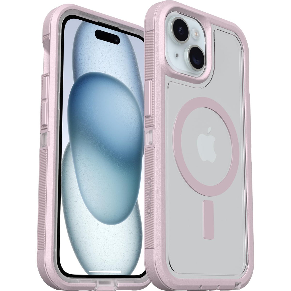 OtterBox - Funda Transparente para iPhone 16e, 15, 14 y 13 Defender Series XT - Mountain Frost (Transparente), sin visualización, Resistente, se Ajusta a MagSafe, Accesorio de cordón