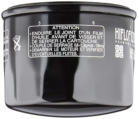 Hiflofiltro HF160 Filtro de Aceite Estándar de Alta Calidad para Motocicletas, Negro, Individual