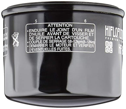 Hiflofiltro HF160 Filtro de Aceite Estándar de Alta Calidad para Motocicletas, Negro, Individual
