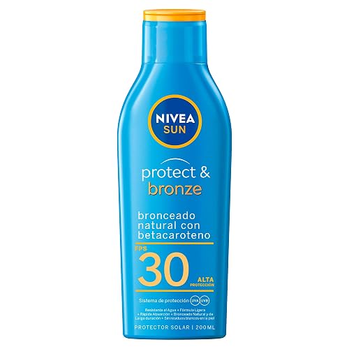 Protector Solar Corporal NIVEA SUN Protect & Bronze FPS 30 200Ml, Bronceado Natural Loción