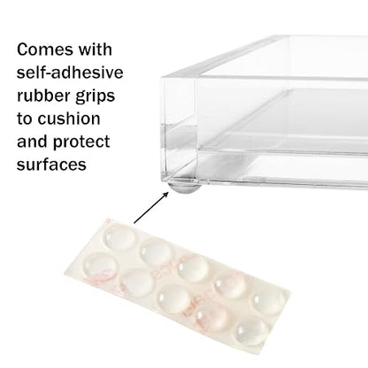 Lavish Home - Organizador de Bandeja de acrílico, Soporte Minimalista Transparente para mesita de Noche, baño y Oficina, decoración de habitación estéticamente Agradable