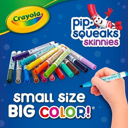Crayola Pip-Squeaks Skinnies Marcadores | Lavables, 64 Unidades, Mango Delgado Para Niños, Suministros Para Manualidades, Regalo