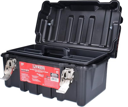 Urrea CPU17A Caja portaherramientas plástica con broches metálicos y charola 17" x 9" x 8"