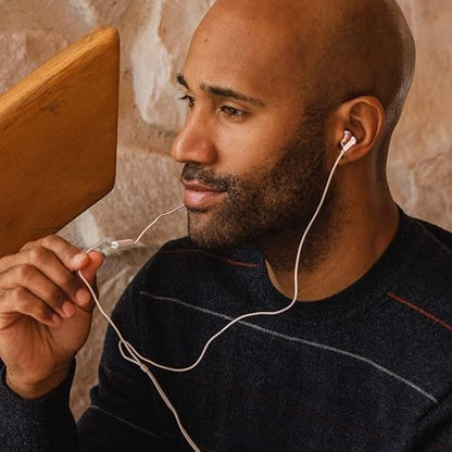 Panasonic ErgoFit - Auriculares con Cable con micrófono, 3.5 mm Jack con micrófono y Driver de Llamadas, Auriculares ergonómicos de Ajuste Personalizado (S/M/L), para teléfonos y portátiles