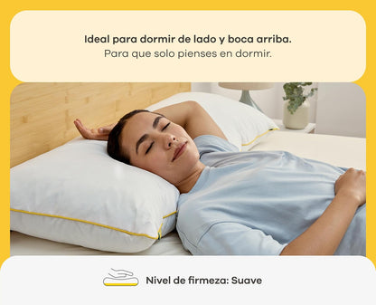 Nooz Almohadas Original Pack de 2 Estándar Suaves Esponjosas Mantienen su Forma Durables Soporte Ligero
