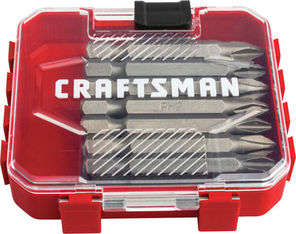 CRAFTSMAN - Juego de puntas de destornillador Phillips, 2 pulgadas, 15 piezas (CMAF122PH215)