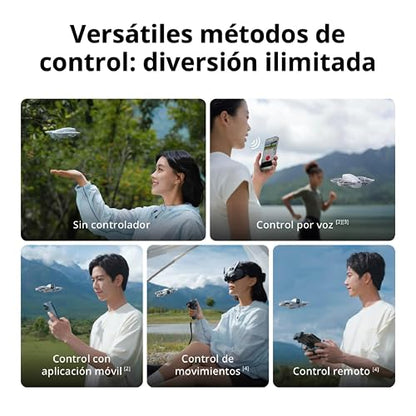 DJI Neo, dron mini con cámara 4K UHD para adultos | 135 g dron que vuela siguiéndote, despega desde la mano, seguimiento de objetivos, QuickShots (sin control remoto)