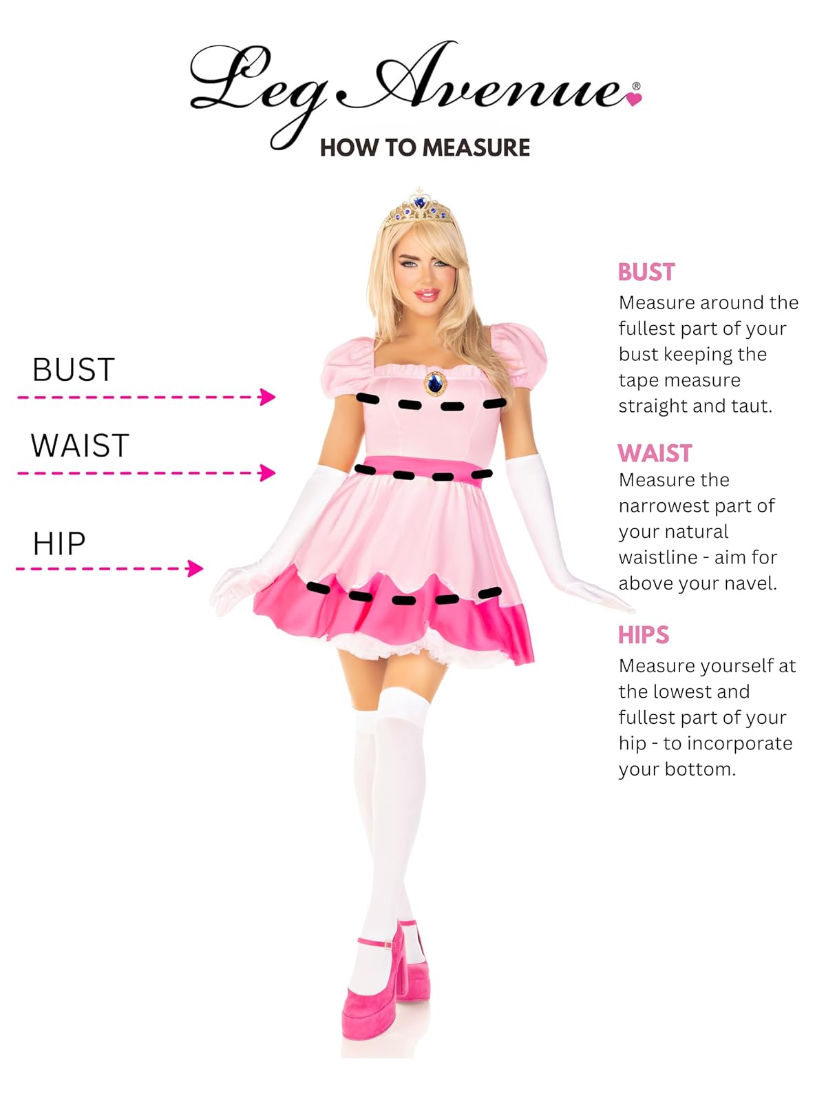 Leg Avenue Peachy Pink Princess Costume Disfraz talla de adulto Mujer