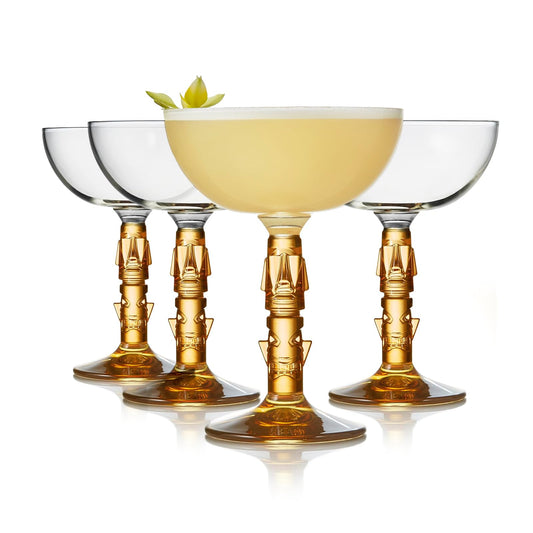 Libbey Tiki Coupe - Vasos de cóctel, 8.5 onzas, juego de 4