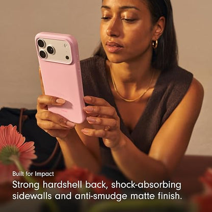 Beats - Funda con MagSafe de Beats para el iPhone 17 con Control de la Cámara, Acabado Mate con Forro de Microfibra - Rosa Mineral