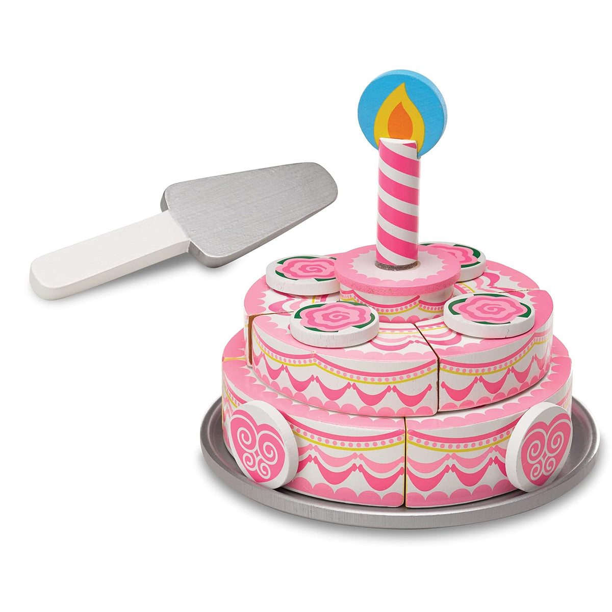 Melissa & Doug Pastel De Fiesta De Tres Capas De Madera