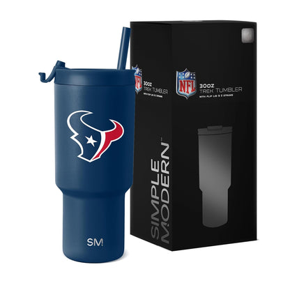 Simple Modern Termo de 30 Onzas con Tapa Abatible y Popote - Sólido - Houston Texans