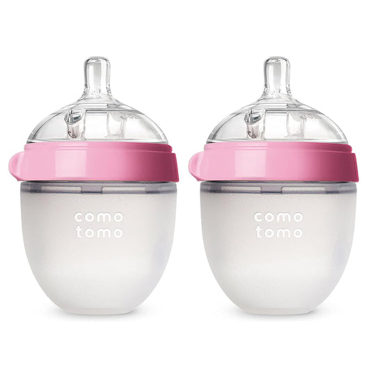 Comotomo, Biberón Rosa, 8 oz, 2 unidades