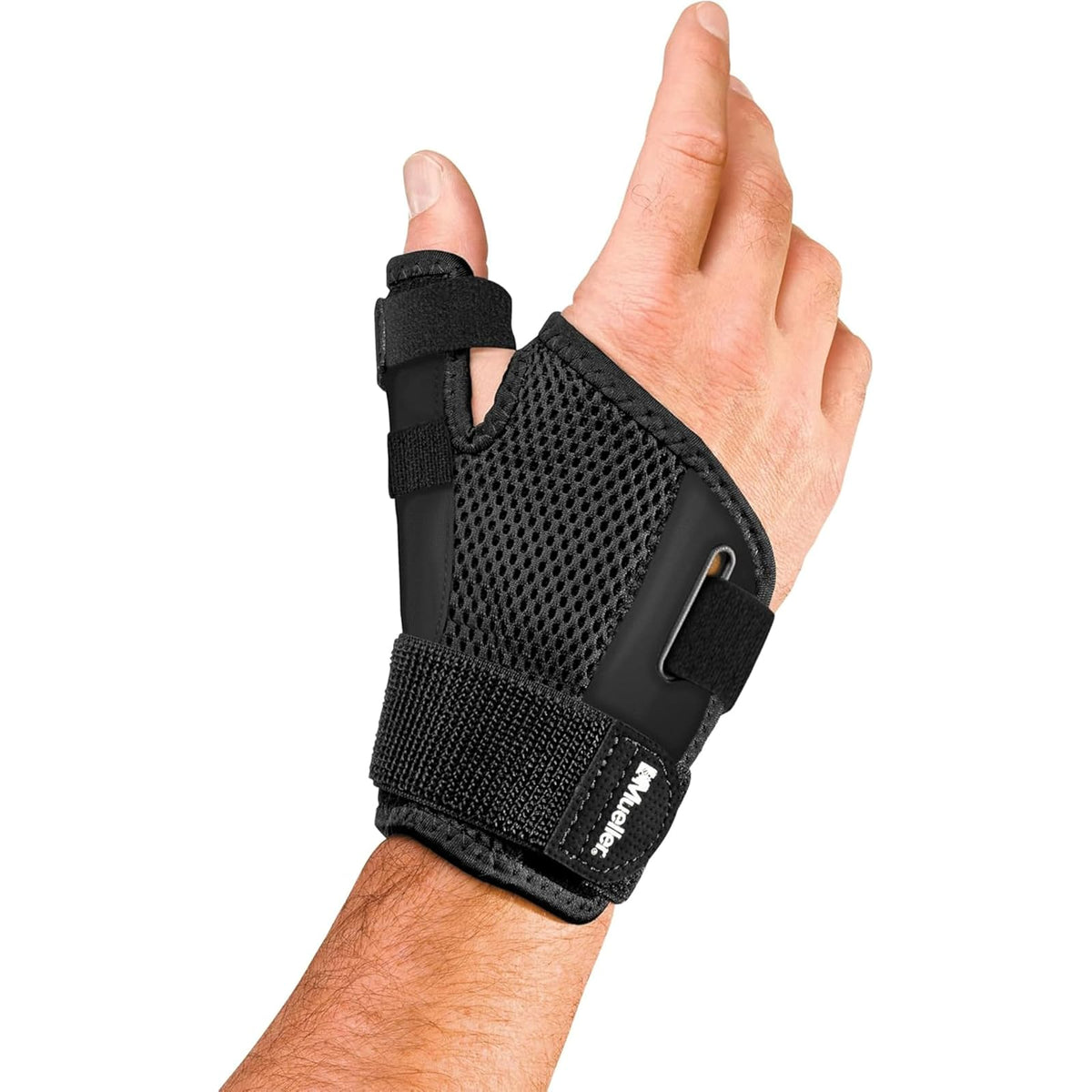 Mueller Sports Medicine Estabilizador de pulgar ajustable para ajustar, para hombres y mujeres, negro, talla única