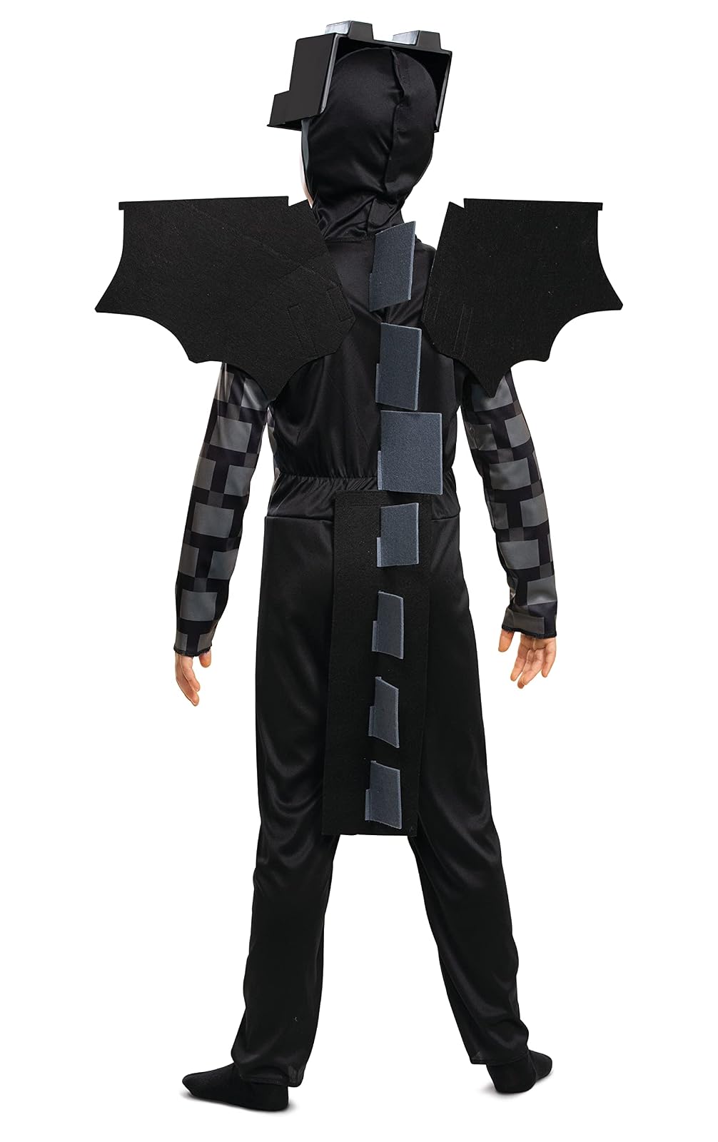 Minecraft Ender Dragon Disfraz para niños, traje de personajes inspirado en videojuegos, talla clásica para niños, talla S (4-6), negro
